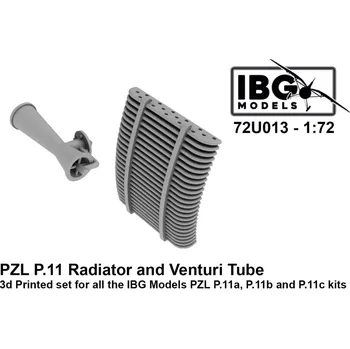 Plastikový model 1/72 PZL P.11c Radiator&Venturi Tube (3D-Printed)