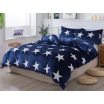 XPOSE® Mikroplyšové povlečení LÝDIE Exclusive - modré 140x200 cm, 70x90 cm, Mikroplyš + Prodloužená možnost vrácení zboží do 50 dnů