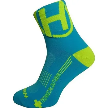 Pánské termo ponožky Ponožky HAVEN LITE Silver NEO blue/yellow 2 páry