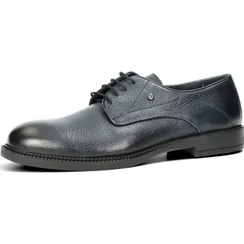 Pánské polobotky Robel pánské kožené společenské boty - tmavomodré