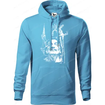 Dámská mikina Mikina - Dalí Barva: Modrá - tyrkysová (44), Velikost: 3XL, Střih: Pánské