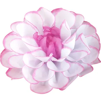 umělá květina Pomponka vosková - bílorůžová (9 cm) - 42 ks