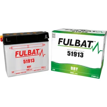 Motobaterie Baterie 12V, 51913, 19Ah, 210A, konvenční 186x82x171, FULBAT (vč. balení elektrolytu)