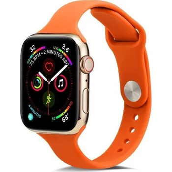 Ostatní příslušenství k chytrým hodinkám Softy silikonový řemínek na Apple Watch 5/4 40mm, 3/2/1 38mm - oranžový
