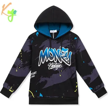 Chlapecká mikina Teplá chlapecká mikina s kapucí KUGO FM0328, tmavě modrá