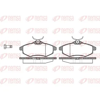 Brzdová destička Sada brzdových destiček, kotoučová brzda REMSA 0881.00