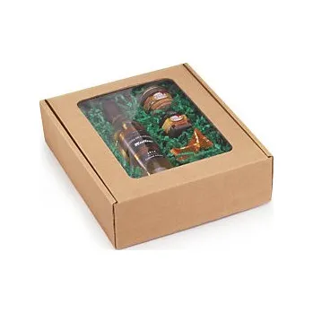 Dárkový skládací box s okénkem Hévéa 335x295x90mm - Balení po 10 ks