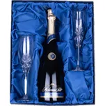 ONTE CRYSTAL Bohemia Sekt Prestige Brut se 2 skleničkami 150ml, Mašle