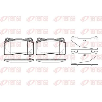 Brzdová destička Sada brzdových destiček, kotoučová brzda REMSA 0666.32