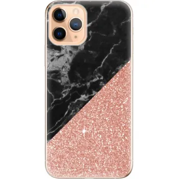 Pouzdro na mobilní telefon Odolné silikonové pouzdro iSaprio - Rose and Black Marble - iPhone 11 Pro