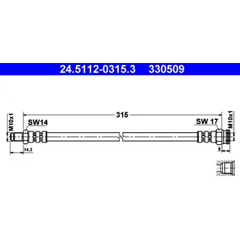 Brzdová hadice Brzdová hadice ATE 24.5112-0315.3