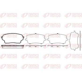 Brzdová destička Sada brzdových destiček, kotoučová brzda REMSA 1166.01