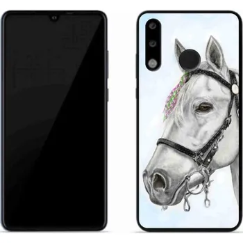 Pouzdro na mobilní telefon Gelový kryt mmCase na mobil Huawei P30 Lite - bílý kůň 1