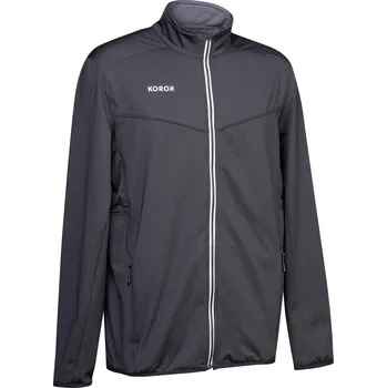 Pánská softshellová bunda KOROK Pánská tréninková bunda na pozemní hokej FH900 černá 2XL ČERNÁ