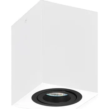 Trio Leuchten 613000134 BISCUIT - Stropní svítidlo v bílé a černé barvě 1 x GU10 (Stropní čtvercové svítidlo v bílé a černé barvě)