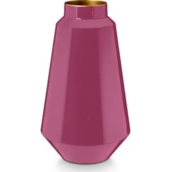 Váza Pip studio kovová váza růžová, 36 cm