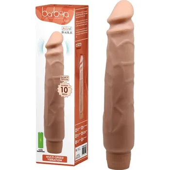 Vibrátor Realistický vibrator Multispeed Flexible Fastic 25,5 cm (Má klasický design a realistický vzhled. Téměř dokonale napodobuje vzhled mužského penisu a je pokryt výraznými žaludy a žilkami. Vrchní část imituje hladkou, lehce zaoblenou hlavičku s výrazným okr