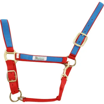 Vybavení pro koně Umbria Equitazione Ohlávka nylonová Colored Parts Umbria Equitazione, red/royal FULL