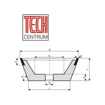 Brusný kotouč DIA kotouč 11V9 75x10/2x20 K100 D76 chladit ANO i NE pryskyřice