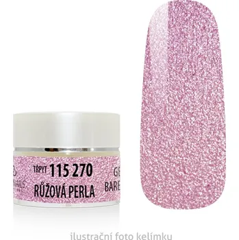 Umělé nehty UV/LED gel barevný - Růžová perla třpyt 5g
