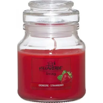 Svíčka Villaverde malá vonná svíčka s víčkem - Jahoda