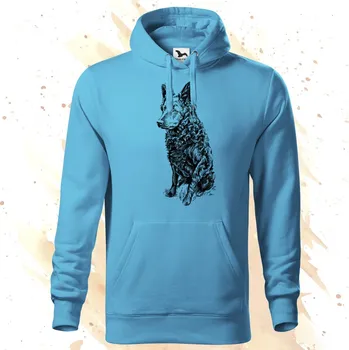 Dámská mikina Mikina - Chorvatský ovčák – Blackie Barva: Modrá - tyrkysová (44), Velikost: L, Střih: Dámské