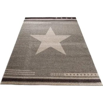Koberec Kusový koberec MAROKO - hvězda - hnědý/černý Rozměr koberce: 140x190 cm