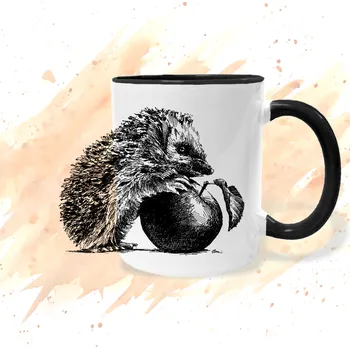 Hrnek - Ježek Barva: Černá