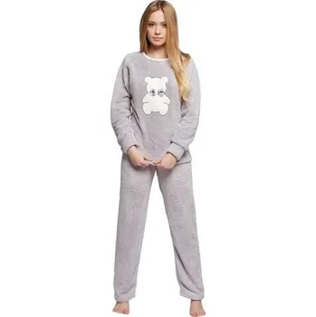 Dámské pyžamo Dámské hrubé pyžamo Soft Méďa - Sensis šedá L