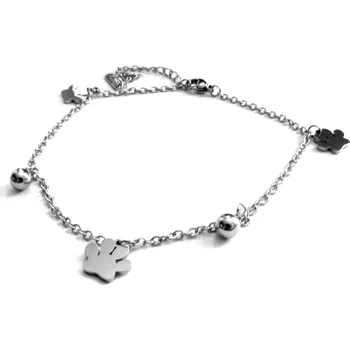 Náramek Steel Jewelry Náramek na nohu (kotník) tlapky z chirurgické oceli NK090395 dárkové balení zdarma