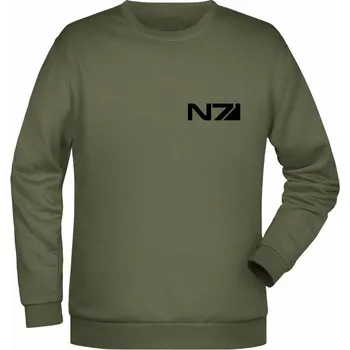 Pánská mikina Mikina N7 - simple - olivová
