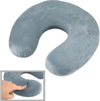 Cestovní polštářek Cestovní krční polštář s paměťovou pěnou - šedý