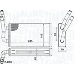 MAGNETI MARELLI Výměník tepla, vnitřní vytápění 350218450000