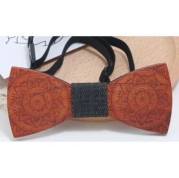 Motýlek Woodrow Dřevěný motýlek Paisley