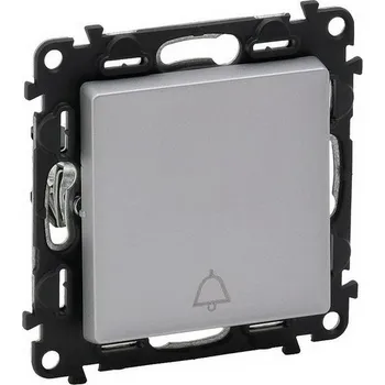 vypínač VALENA LIFE TLAČÍTKO NO-NC S PIKTOGRAMEM ZVONKU HLINÍK LEGRAND 752315