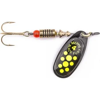 Umělá nástraha Rotační třpytka Mepps Black Fury Vel.4 8g Černá-Chartreuse