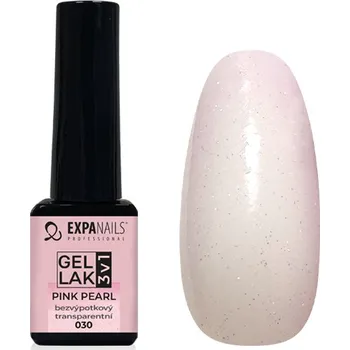 Lak na nehty UV/LED Gel lak 3v1 - Pink pearl transparent 5 ml