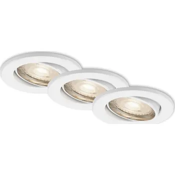Bodové svítidlo BRILONER 3ks LED vestavné svítidlo, pr. 8,6 cm, 5 W, bílé BRI 7147-036
