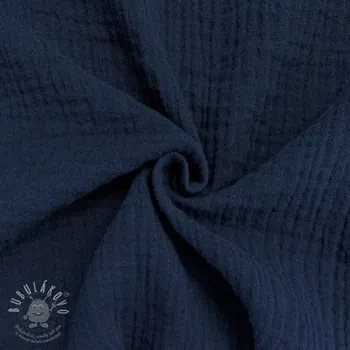 Dvojitá gázovina/mušelín navy