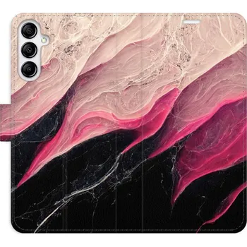 Pouzdro na mobilní telefon Flipové pouzdro iSaprio - BlackPink Marble - Samsung Galaxy A14 / A14 5G