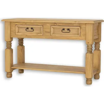 Konferenční stolek Rustikální stolek CORDOBA MES09 toaletka se šuplíky Barevné provedení: Bezbarvý vosk K09