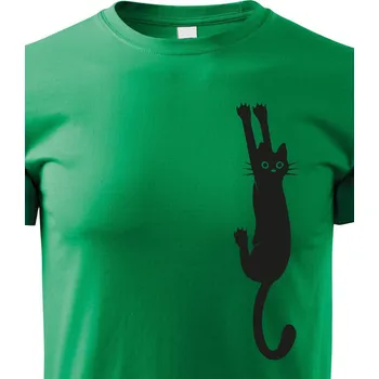 Chlapecké tričko Dětské tričko s kočkou, Barva Zelená, Velikost 110 cm/4 roky, Canvas Dětské tričko Bezvatriko.cz 0552