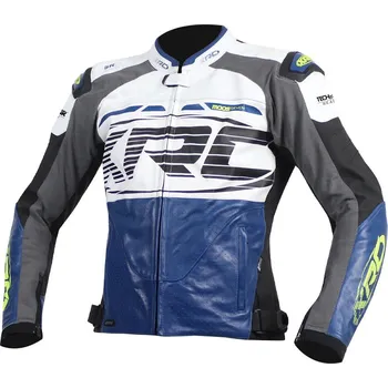 Moto bunda Kožená bunda na motorku XRC Moos blue/white/blk vel. 46