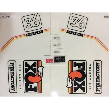 Vidlice na kolo NÁLEPKY FOX NA VIDLICI 36 A 36SL SADA - F-S 2016 ČERNÉ NA BÍLOU VIDLICI