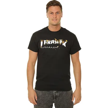 Pánské tričko tričko Thrasher Intro Burner - Black S