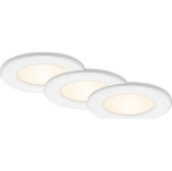 BRILONER 3ks sada LED vestavné svítidlo, pr. 11,5 cm, 6 W, bílé BRI 7053-036