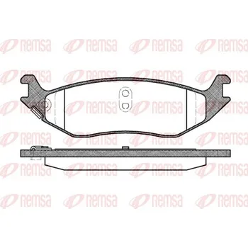 Brzdová destička Sada brzdových destiček, kotoučová brzda REMSA 0885.04