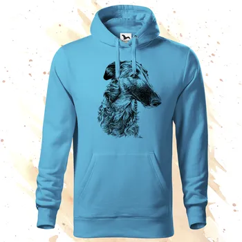 Dámská mikina Mikina - Barzoj Barva: Modrá - tyrkysová (44), Velikost: XXL, Střih: Dámské