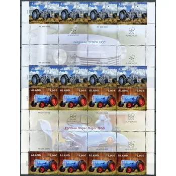 Poštovní známka Posti Aland (2023) MiNr. 532 - 533 ** 10-bl - Aland - Historické traktory III.