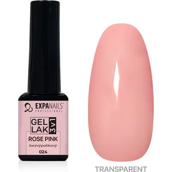 Lak na nehty UV/LED Gel lak 3v1 - Rose Pink transparent 5 ml